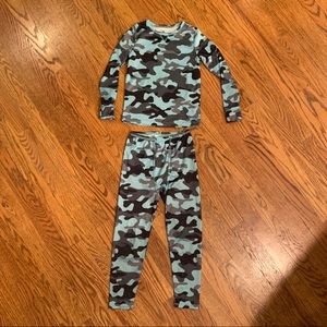 CUDDLE DUDS Boys Blue Camo Thermal Underwear, 5T